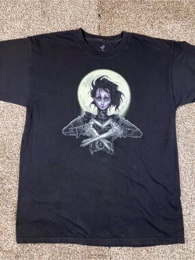 Black Edward Scissorhands Graphic Short Sleeve Tee